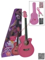 Valencia Gypsy Rose GRA-1K-CPK gitara akustyczna 7/8 różowa
